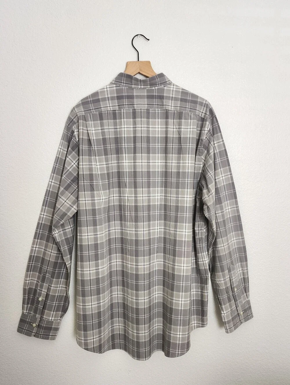 Polo Ralph Lauren Classic Fit Gray Plaid Button Down Long Sleeve XXL Shirt